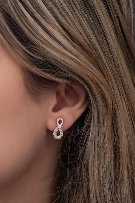 Heliophilia Silver Pendientes de Plata de Ley 925 con Circón Heliophilia Silver Pendientes de Plata de Ley 925 con Circón